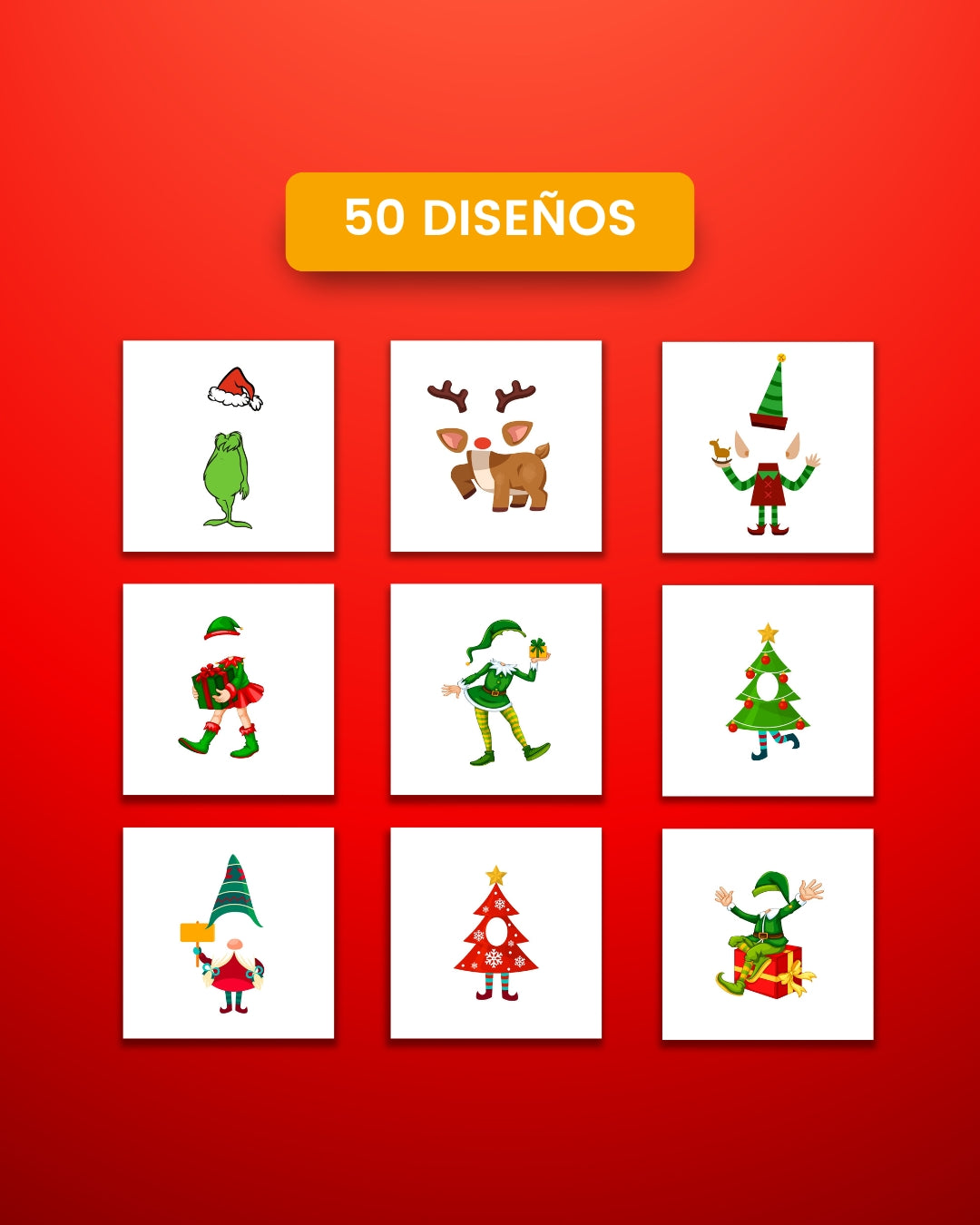 50 Plantillas Navideñas para tu rostro